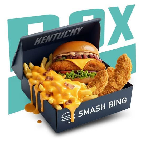 Kentucky Box — Box burger, frites et tenders Smash Bing