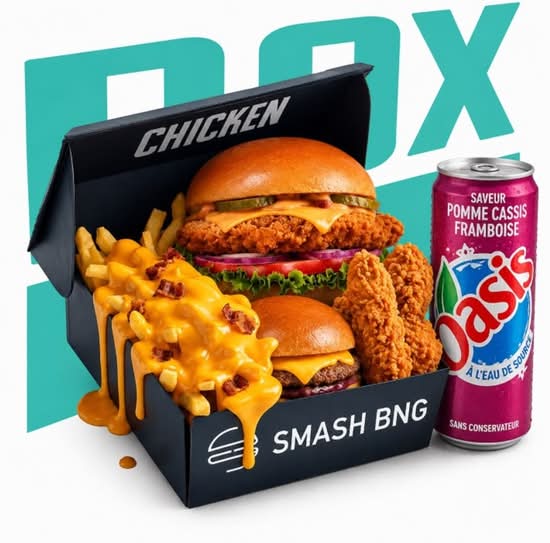 Mega Bing Box — Box burger, frites et tenders Smash Bing